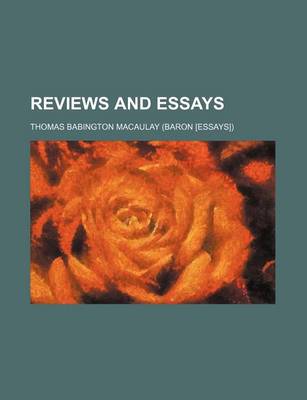 Book cover for Reviews and Essays