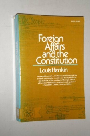 Cover of FOREIGN AFFAIRS & CONSTITUTION PA