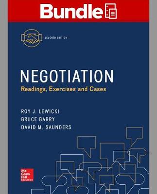 Book cover for Gen Combo Negotiation: Readings Exercises & Cases; Connect Access Card