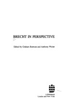 Book cover for Brecht in Perspective