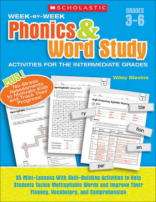 Book cover for Week-By-Week Phonics & Word Study Activities for the Intermediate Grades