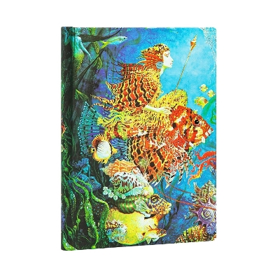 Book cover for Sea Fantasies Midi Lined Hardcover Journal (Elastic Band Closure)