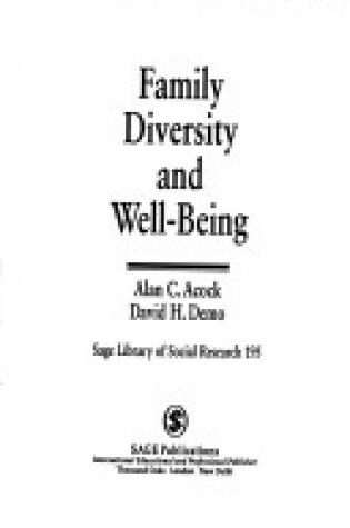 Cover of Family Diversity and Well-Being