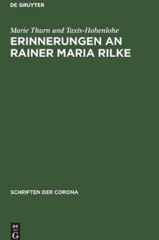 Cover of Erinnerungen an Rainer Maria Rilke