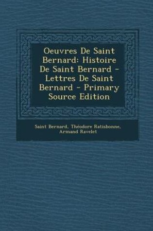 Cover of Oeuvres de Saint Bernard