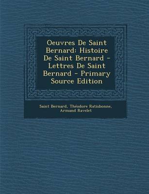 Book cover for Oeuvres de Saint Bernard