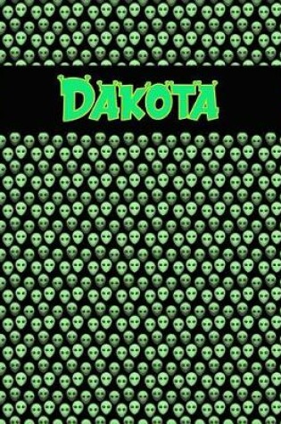 Cover of 120 Page Handwriting Practice Book with Green Alien Cover Dakota