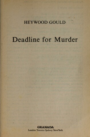 Cover of Deadline for Murder