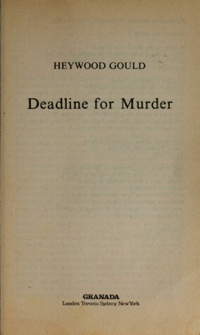 Book cover for Deadline for Murder