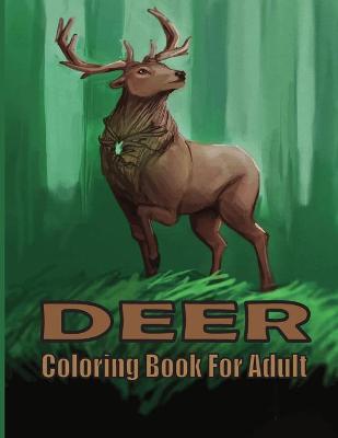 Book cover for deer coloring book for adult