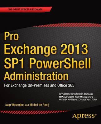 Book cover for Pro Exchange 2013 SP1 PowerShell Administration