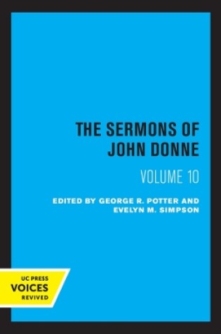 Cover of The Sermons of John Donne, Volume X