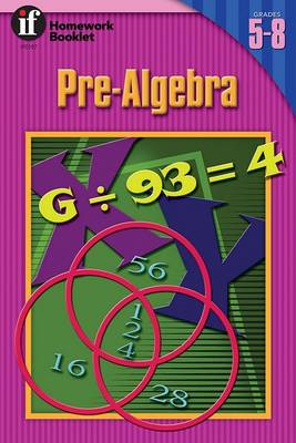 Cover of Pre-Algebra Homework Booklet, Grades 5-8