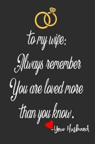 Cover of TO MY WIFE Always Remember You Are Loved More Than You Know