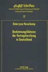 Book cover for Bestimmungsfaktoren Der Vertragsforschung in Deutschland