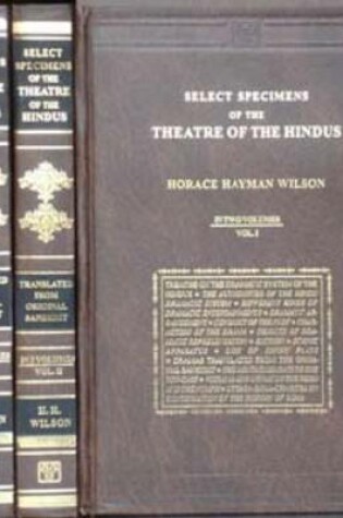 Cover of Select Specimens of the Theatre of the Hindus
