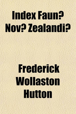 Book cover for Index Faunae Novae Zealandiae