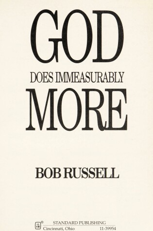 Cover of God Does Immeasurably More