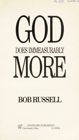 Book cover for God Does Immeasurably More