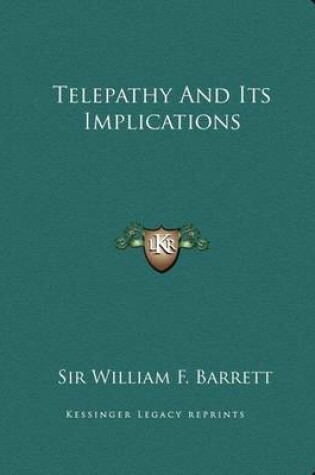 Cover of Telepathy and Its Implications