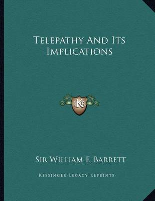 Book cover for Telepathy and Its Implications