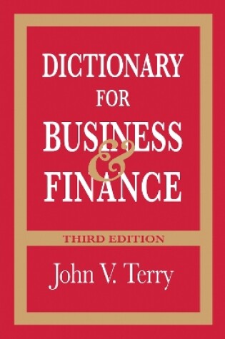 Cover of Dictionary for Business & Finance