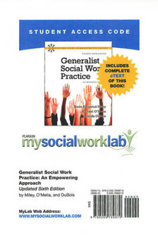 Cover of MyLab Social Work with Pearson eText -- Standalone Access Card -- for Generalist Social Work Practice