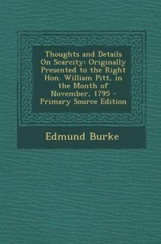 Cover of Thoughts and Details on Scarcity