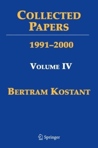 Cover of Collected Papers of Bertram Kostant