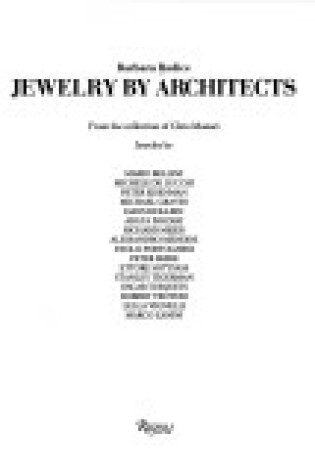 Cover of Jewellery by Architects