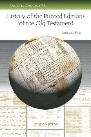 Cover of History of the Printed Editions of the Old Testament