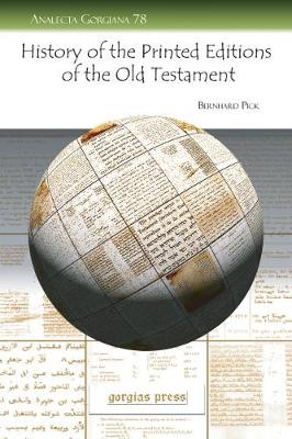 Book cover for History of the Printed Editions of the Old Testament