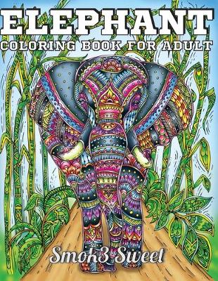 Book cover for Elephant Coloring Book for Adult