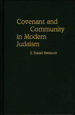 Book cover for Covenant and Community in Modern Judaism
