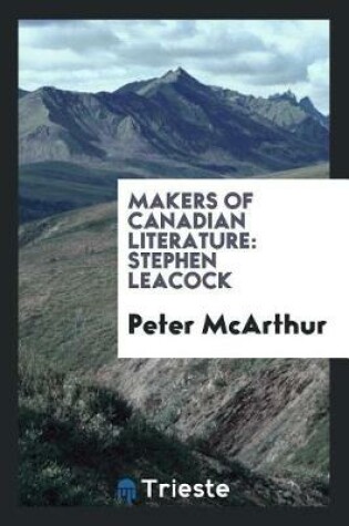 Cover of Makers of Canadian Literature