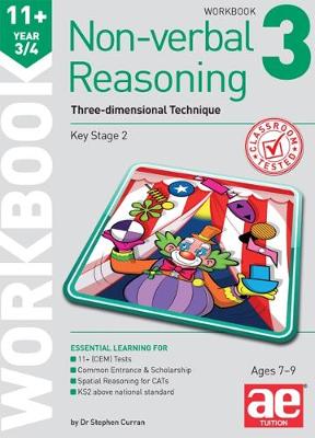 Book cover for 11+ Non-verbal Reasoning Year 3/4 Workbook 3