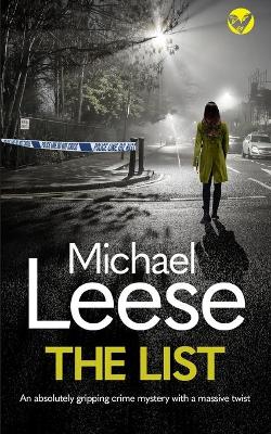 Book cover for THE LIST an absolutely gripping crime mystery with a massive twist