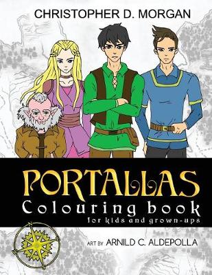 Book cover for The PORTALLAS Colouring Book for kids and grown-ups