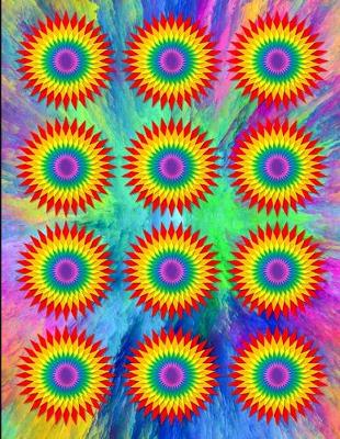 Book cover for Multi Color Tie Dye Graphic Design Notebook Journal 150 Page College Ruled Pages 8.5 X 11