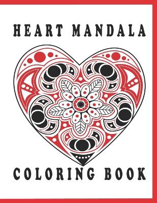 Book cover for heart mandala coloring book