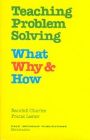 Book cover for Teaching Problem Solving