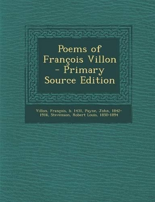 Book cover for Poems of Francois Villon - Primary Source Edition
