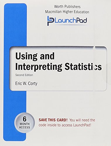 Book cover for Launchpad for Corty's Using and Interpreting Statistics (Six Month Access)