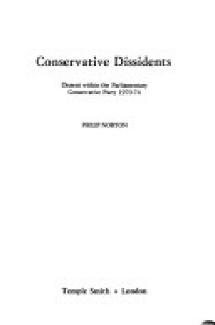 Cover of Conservative Dissidents