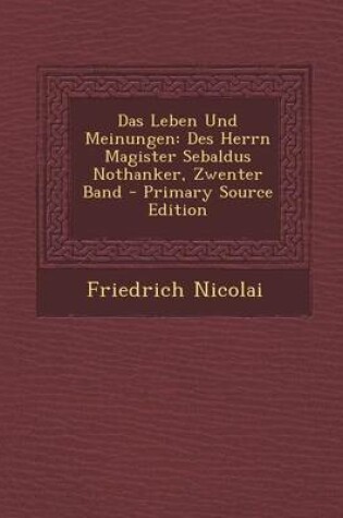 Cover of Das Leben Und Meinungen