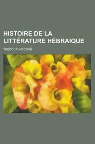 Cover of Histoire de La Litterature Hebraique