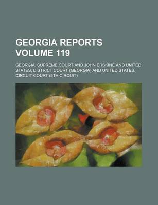 Book cover for Georgia Reports Volume 119