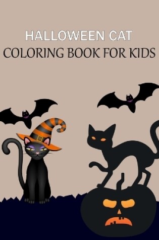 Cover of Halloween Cat Coloring Book For Kids