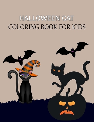 Book cover for Halloween Cat Coloring Book For Kids