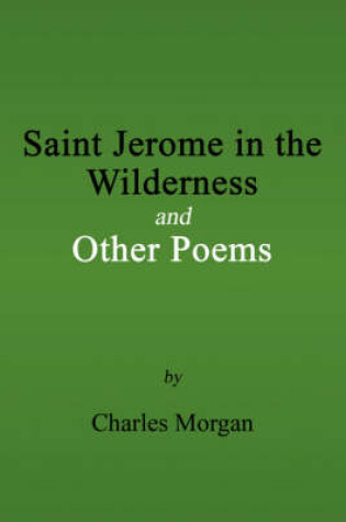 Cover of Saint Jerome in the Wilderness and Other Poems